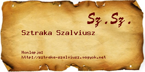 Sztraka Szalviusz névjegykártya